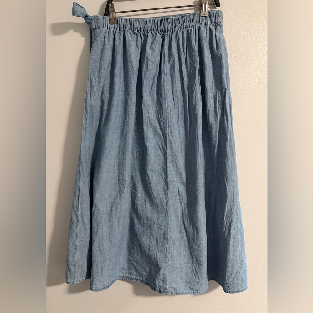 J. Crew Asymmetrical Light Blue Skirt - Picture 3 of 9